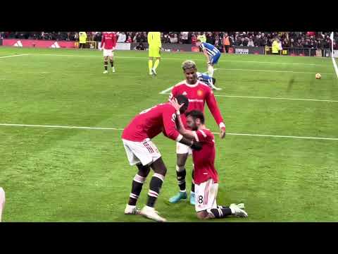 Bruno Fernandes Goal Celebration | Man United vs Brighton | 15/2/22