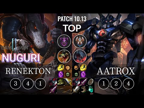 DWG Nuguri Renekton vs Aatrox Top - KR Patch 10.13