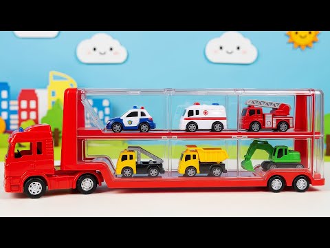 Big Red Car Carrier & Toy Cars! 🎨 Color Splash Numbers 1 to 5 + More Nursery Rhymes & Kids Songs
