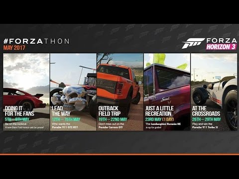 Thumbnail for May 2017 #FORZATHON Details! - Porsche Carrera GT! - 911 Turbo S - 911 GT2 RS by Porsche 911 GT2