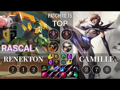 GEN Rascal Renekton vs Camille Top - KR Patch 10.15
