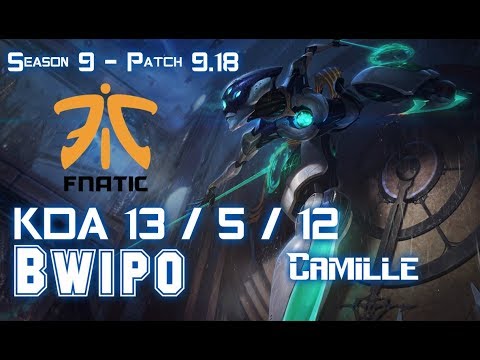 FNC Bwipo CAMILLE vs JAX Mid - Patch 9.18 EUW Ranked