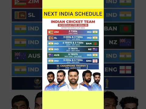 TEAM INDIA NEXT SCHEDULE 💥🔥😱#cricket #t20worldcup2024 #teamindia #cricketnews