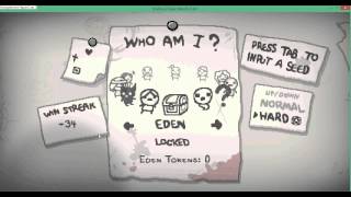 Binding of Isaac: Rebirth -  How to Always Play as Eden Without Tokens [PATCHED]