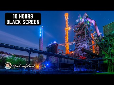 Sleep with Industrial Factory Sound  | 10 Hours WHITE NOISE Black Screen | Calm, Relax, Sleep