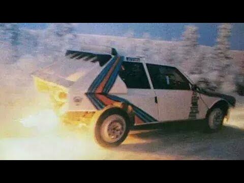 Group B Lancia Delta S4´s first snow test in Lapland 1985 with Markku Alén
