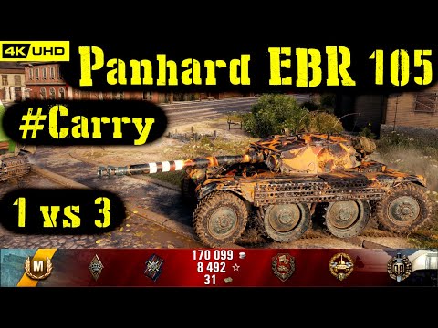 World of Tanks Panhard EBR 105 Replay - 6 Kills 8.1K DMG(Patch 1.6.1)