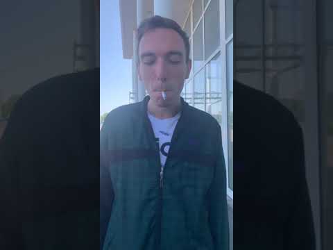 Zigarette in einem Zug weggeraucht