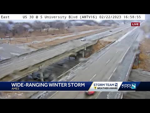 Iowa's road conditions during Wednesday's winter storm