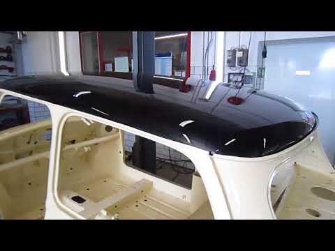 Classic Mini paint job finished.