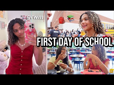 FIRST DAY of SOPHOMORE YEAR! 🎒🎀 High School Vlog + GRWM