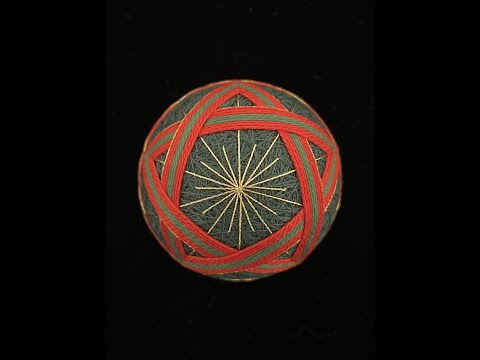 Temari Ball Embroidery Kit Tutorial - Star, Japanese handcraft, handmade Christmas ornament