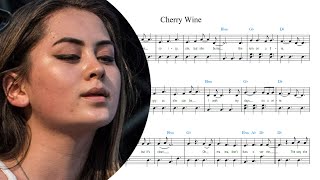 Jasmine Thompson – Cherry Wine — Piano Sheet Music