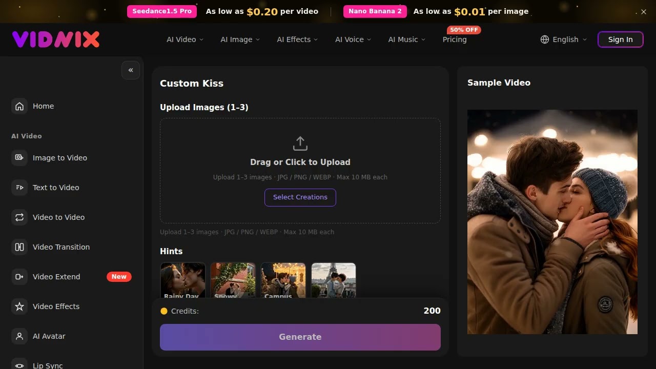 Vidnix AI Custom Kiss Review: The Viral Video Trend Explained