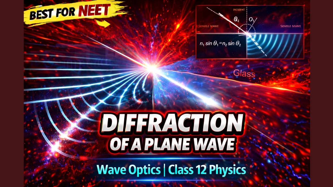CBSE Class 12 Physics, Wave Optics – 2, Refraction of a plane wave