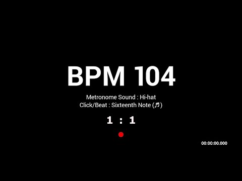 Metronome BPM 104 / Hi-hat / 16th (Closed)