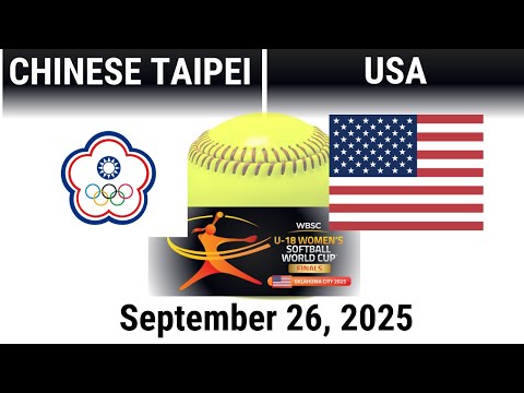 2025 Sep 27 Softball Chinese Taipei  vs USA  U 18 Women's Softball World Cup Finals 20250927