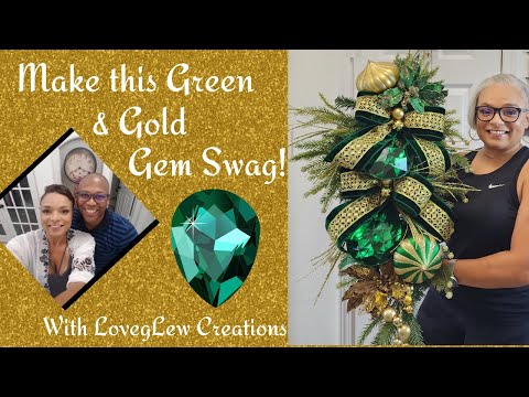 Make this Green and Gold Jeweled Swag with us!