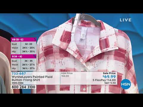WynneLayers Painted Plaid ButtonFront Shirt