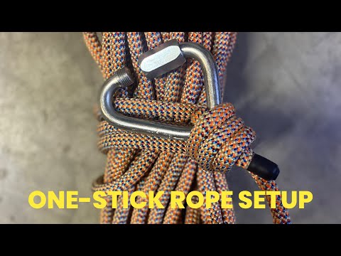 Setting Up One Stick Rope using Petzl Delta Link, Canyon Elite 9MM, and Scaffold Hitch
