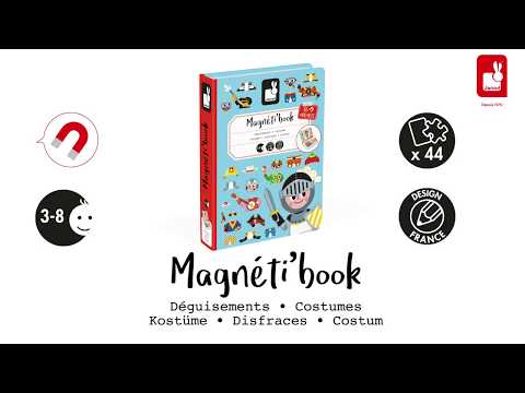 Janod магнитная книга - наряды для мальчика, арт. J02719