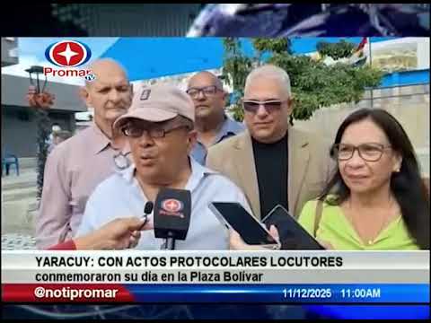 Yaracuy: con actos protocolares, locutores conmemoraron su día en la plaza Bolívar