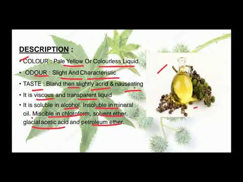 CHEMICAL TEST FOR CASTOR OIL