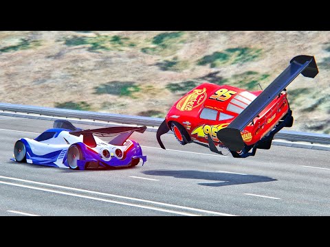 Lightning McQueen GTR vs Devel Sixteen GTR - Drag Race 20 KM