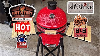 Kamado Hot and Fast Chicken! / London Sunshine Kamado Style Charcoal Smoker-Grill!