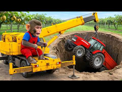 Monkey TiTi's Farm Turns CHAOS When His Trailer Gets Stuck In A Ravine — His Smart Trap AMAZES All!