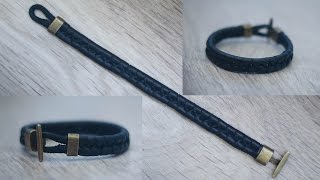 Кожаные плетеные браслеты своими руками