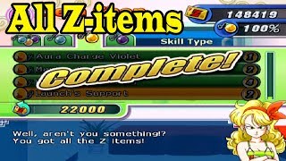 Dragonball Z Budokai Tenkaichi 3 - How to unlock all the Z-items 100%