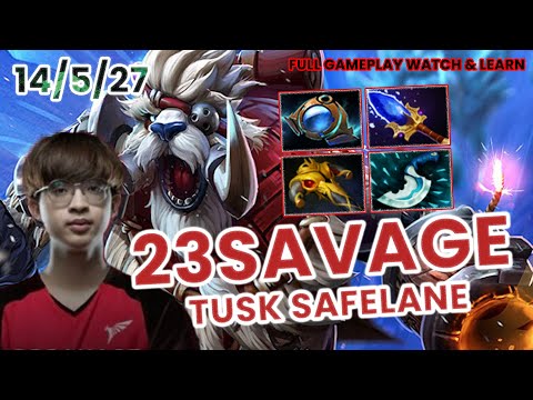 Talon.23Savage Tusk Gameplay Safelane - Dota 2 Patch 7.31b Full Gameplay