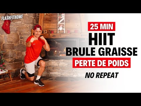 25-Minute Fat Burning HIIT Workout to Lose 20 Kilos at Home 🔥 Maxime CABURET - FlashFitHome