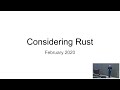 Considering Rust