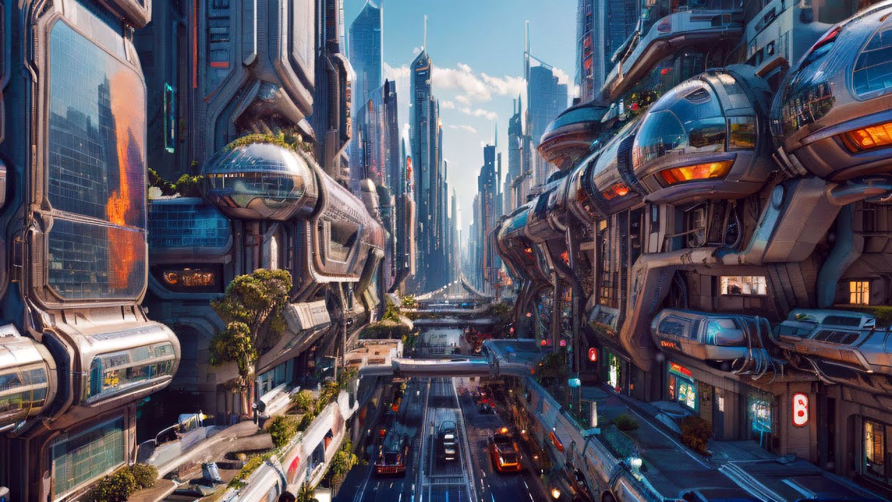 Blender with Stable Diffusion XL - Futuristic city