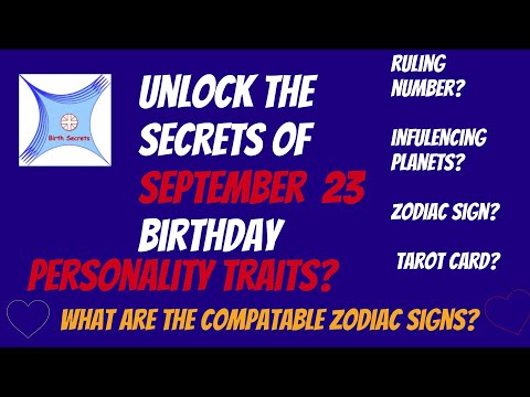 September 23 birthday personality & compatibility #zodiac #astrology #numerology #tarotcard #planets