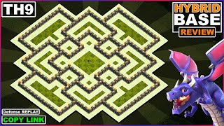 New BEST!! TH9 Base with Replay 2022  COC TH9 Hybr