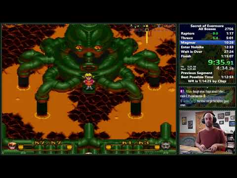 Secret of Evermore All Bosses World Record Speedrun