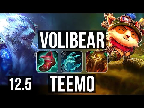 VOLI vs TEEMO (TOP) | Rank 1 Voli, 7 solo kills, Rank 29 | JP Challenger | 12.5