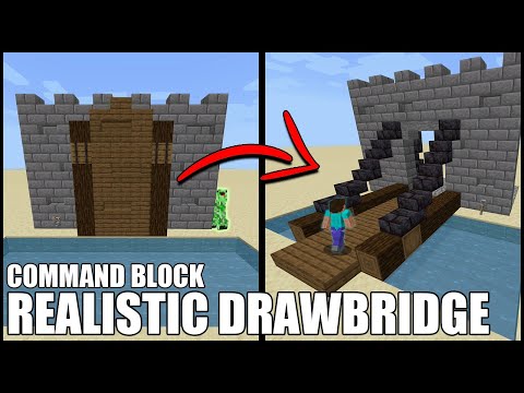 Fed X Gaming - WORKING Realistic Drawbridge in Minecraft Bedrock! (Command Block)