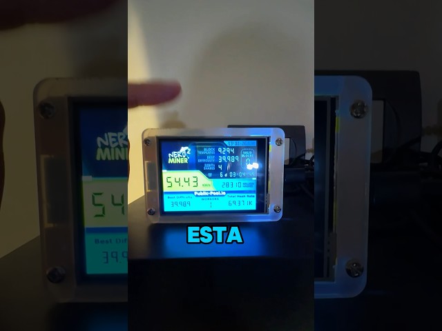 Vídeo relacionado con CEDER - Nerdminer V2 Minería Bitcoin BTC Miner Fácilmente BTC Nerd Miner Listo para Trabajos ya ensamblado nerf (T-Dongle)