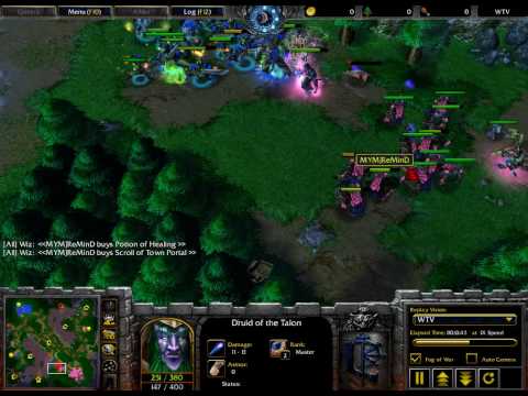 WarCraft 3 Lyn vs Remind on ANcient Isle 2 Part 2