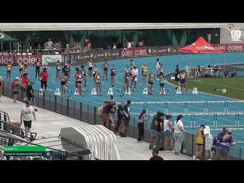 Girls U13 80M Hurdles Heat 2: 2023-24 State Combined Events Championships - Saturday