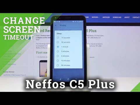 How to Set Up Sleep Time in Neffos C5 Plus - Change Screen Timeout