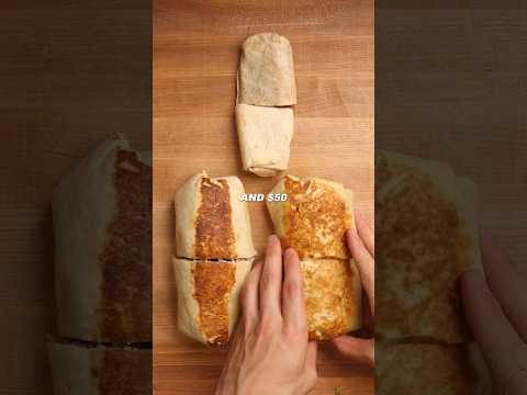 Cheap vs expensive burrito #cooking #food #foodasmr #recipe