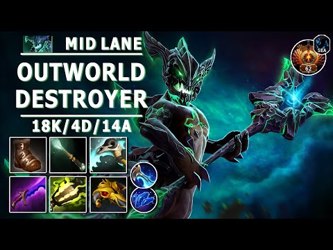 Outworld Destroyer Mid Lane | 7.31b | Great Impact, High KDA | Dota 2 Immortal Gameplay