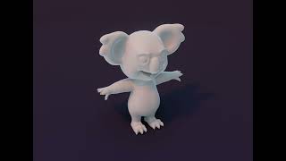 Cartoon Koala Rigged Base Mesh video thumbnail