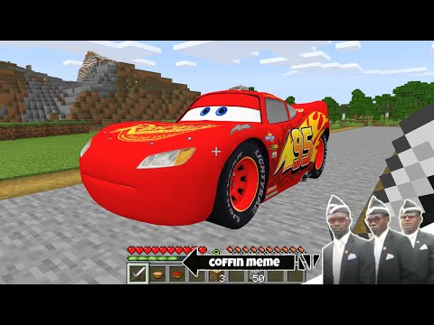 I found the Lightning McQueen in Minecraft - Coffin Meme