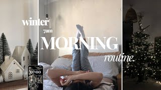 Winter 7am Morning Routine 🪩 | realistic, productive & aesthetic ☁️